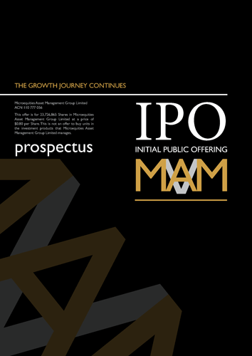 Microequities Initial Public Offering – cover design