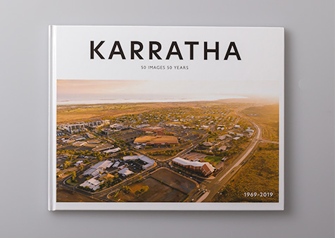 Karratha: 50 Years 50 Images 1969–2019 – thumbnail showing cover design.