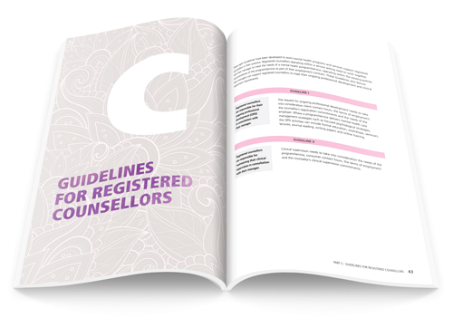 Pages 42–43, Scope of Practice for Registered Counsellors.