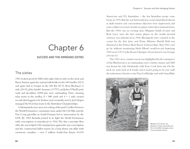 St Stephen’s Harriers—100 years: Layout example